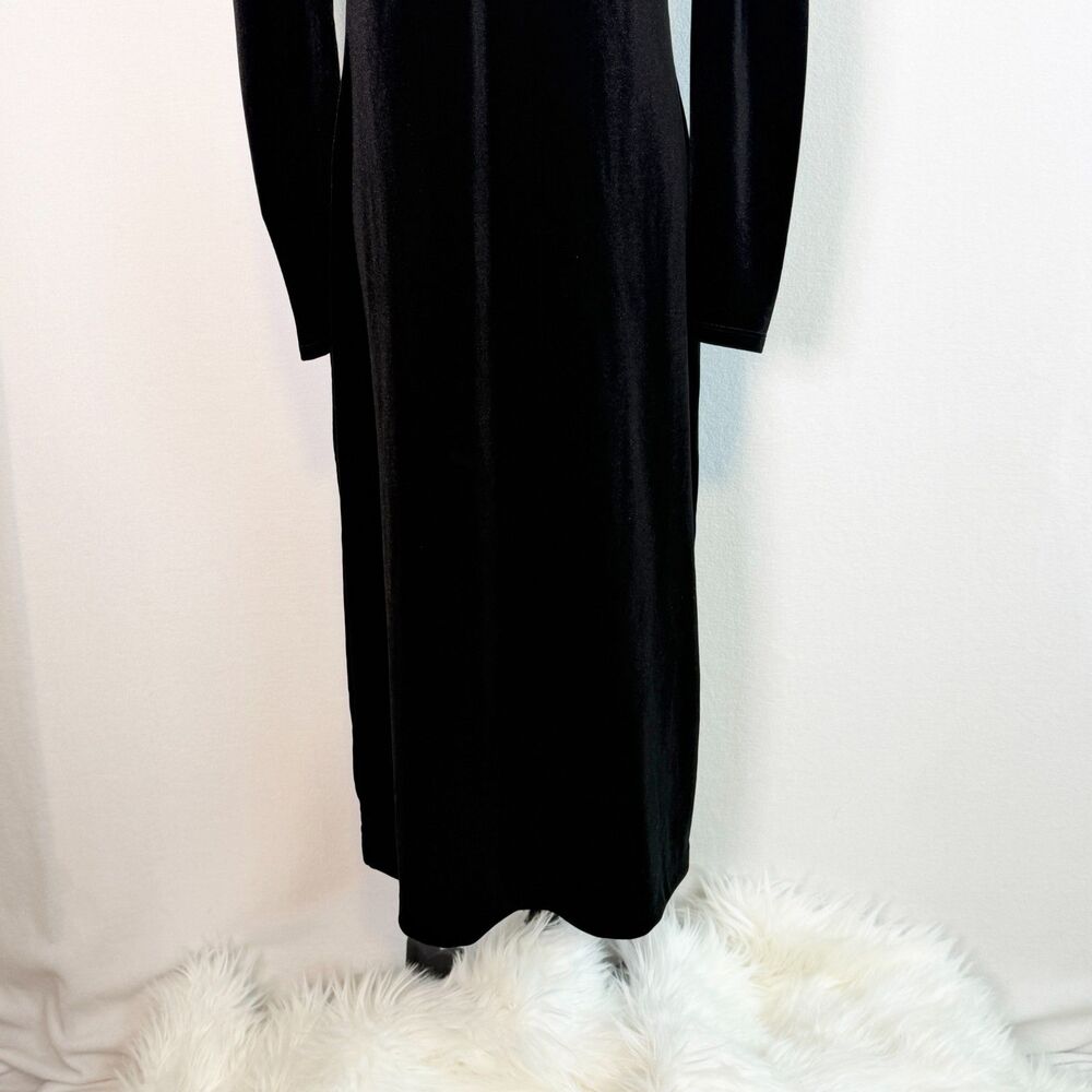 Boden | NWT | Black Sweetheart Neck Velvet Midi Off Shoulder Dress | Sz 4P US - Picture 7 of 13